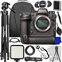 Nikon Z9 45.7MP Mirrorless Camera Bundle with Water-Resistant Backpack, LED Light Kit, Tripod, and Accessories