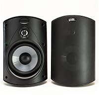Atrium 4 Outdoor Speakers with Powerful Bass (Pair, Black), All-Weather Durability, Broad Sound Coverage, Speed-Lock Mounting System