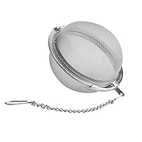 Tiesta Tea - Stainless Steel Tea Ball Strainer for Loose Leaf Tea, Reusable Infuser with Extra Fine Mesh & Chain, Brews Hot, Iced Tea & Coffee, Small Tea Egg Steeper for One Cup - Holds 1 TBSP of Tea