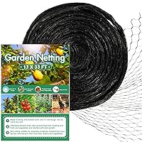 CandyHome Bird Netting for Garden,13Ft x 33Ft Reusable Garden Netting Plants Barrier, Plant Netting Mesh Net Protect Fruit Trees Seedlings Plants from Birds, Squirrels, Cicadas, Rodents (Black)