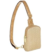 AOCINA INICAT Small Sling Bag Crossbody Vegan Leather Fanny Packs for Women Women Fashionable Chest Bag for Travel