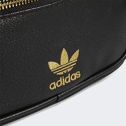 adidas Originals Premium Waist Fanny Pack-Travel Bag, Black/Gold, One Size