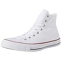 Converse Unisex Chuck Taylor All Star High Top Sneakers Optical White, mens 5, womens 7