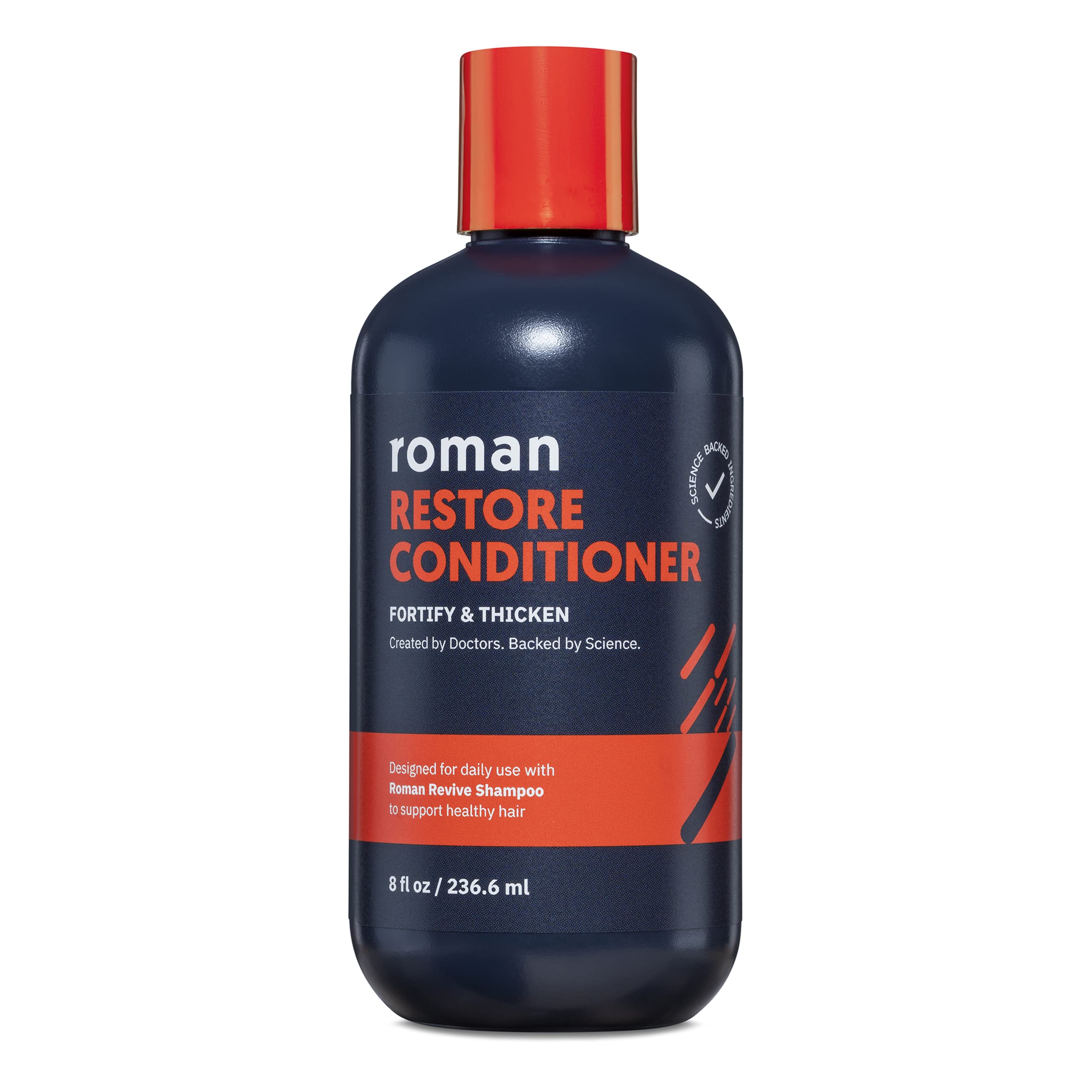 Roman Men's Restore Conditioner with Ingredients to Fortify and Moisturize Hair | With plant proteins, coconut oil, and shea butter | Made without parabens or phthalates | 8 fl oz