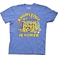 Ripple Junction Schoolhouse Rock Men's Short Sleeve T-Shirt Knowledge is Power Retro Vintage Nostalgia Officially Licensed