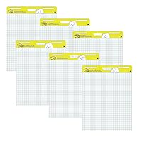 Post-it 24343771 Super Sticky Easel Pad 25-Inch x 30-Inch White with Grid 30 Sheets/Pad (560 VAD 6PK)
