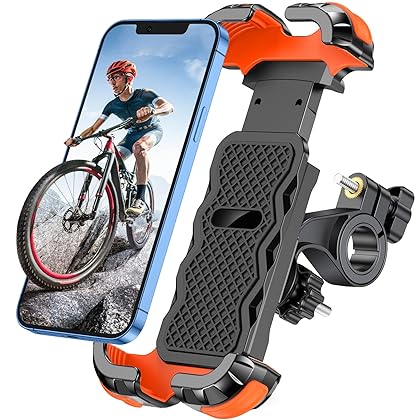 Zewdov Bike Phone Mount 360° Rotatable, [Secure Lock] Bike Phone Holder for Handlebars, Motorcycle Phone Mount Compatible with iPhone/Galaxy 4.7-6.8'' Phone, Fits Electric/Mountain/Scooter Bikes