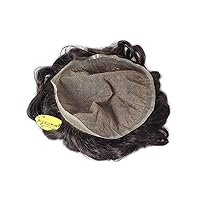 Full Double Lace European Virgin Human Hair With Soft Thin Lace Men Hair Patch (8x6)