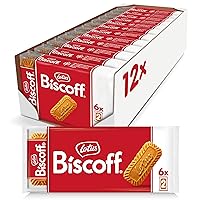 Biscoff Cookies, Caramelized Biscuit Cookies, 144 Cookies (12 Sleeves of 6 Two-Packs) Vegan, 3.28 Ounce (Pack of 12)