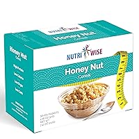 NutriWise - Diet Cereal | Honey Nut | 7/Box | High Protein, Gluten Free, Low Fat, Low Calorie, Low Sugar, Low Carb, Hunger Control
