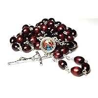 Relic Rosary 3rd Class of Saint Philomena Children, Youth, Babies, Infants, Priests, Lost Causes, Sterility, Virgins, Children of Mary, The Universal Living Rosary Association Santa Filomena (Cherry)