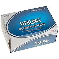 Alliance Rubber 24645 Sterling Rubber Bands Size #64, 1 lb Box Contains Approx. 425 Bands (3 1/2 x 1/4-Inches, Natural Crepe) Beige