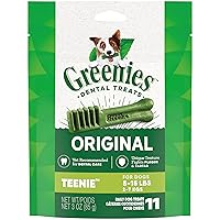 Greenies Original Teenie Natural Dental Care Dog Treats, 3 oz. Pack (11 Treats)