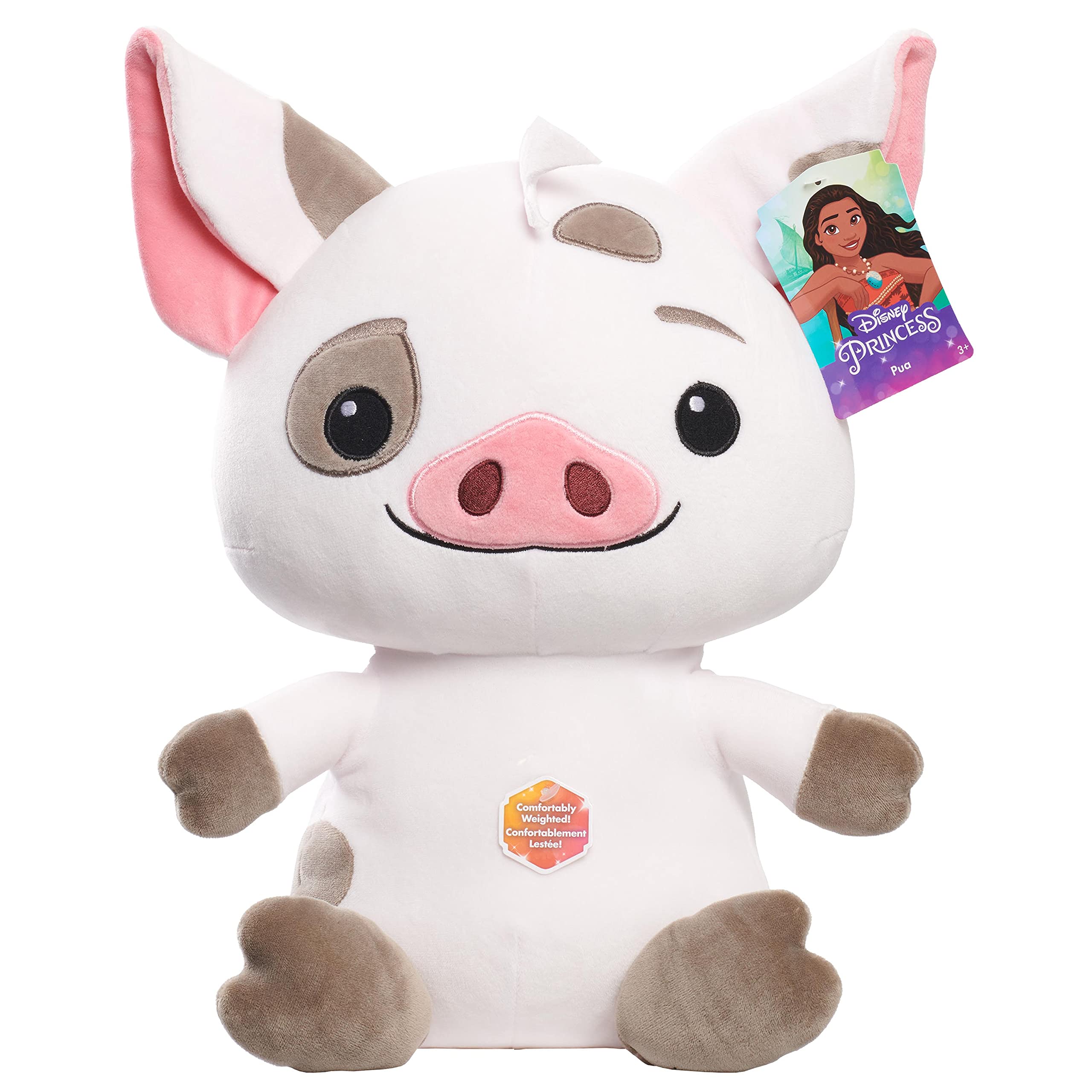 Disney Princess Moana Pua 14-Inch Weighted Plushie Stuffed Animal, Pig, Approximately 2 Pounds, Officially Licensed Kids Toys for Ages 3 Up, Gifts and Presents by Just Play