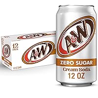 A&W Cream Soda Zero Sugar, 12 fl oz cans, 12 pack