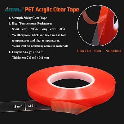 0.6inch Double-Sided Fabric Tape Heavy Duty, Super Sticky