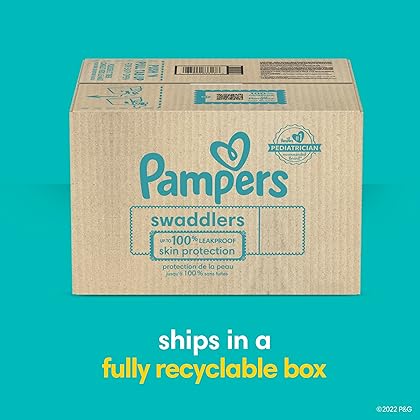 Pampers Swaddlers Diapers - Size 4, One Month Supply (150 Count), Ultra Soft Disposable Baby Diapers