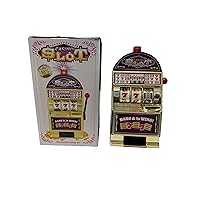 777 Gold Slot Machine Casino Toy Piggy Bank Replica with Flashing Lights and Jackpot Alert Sounds