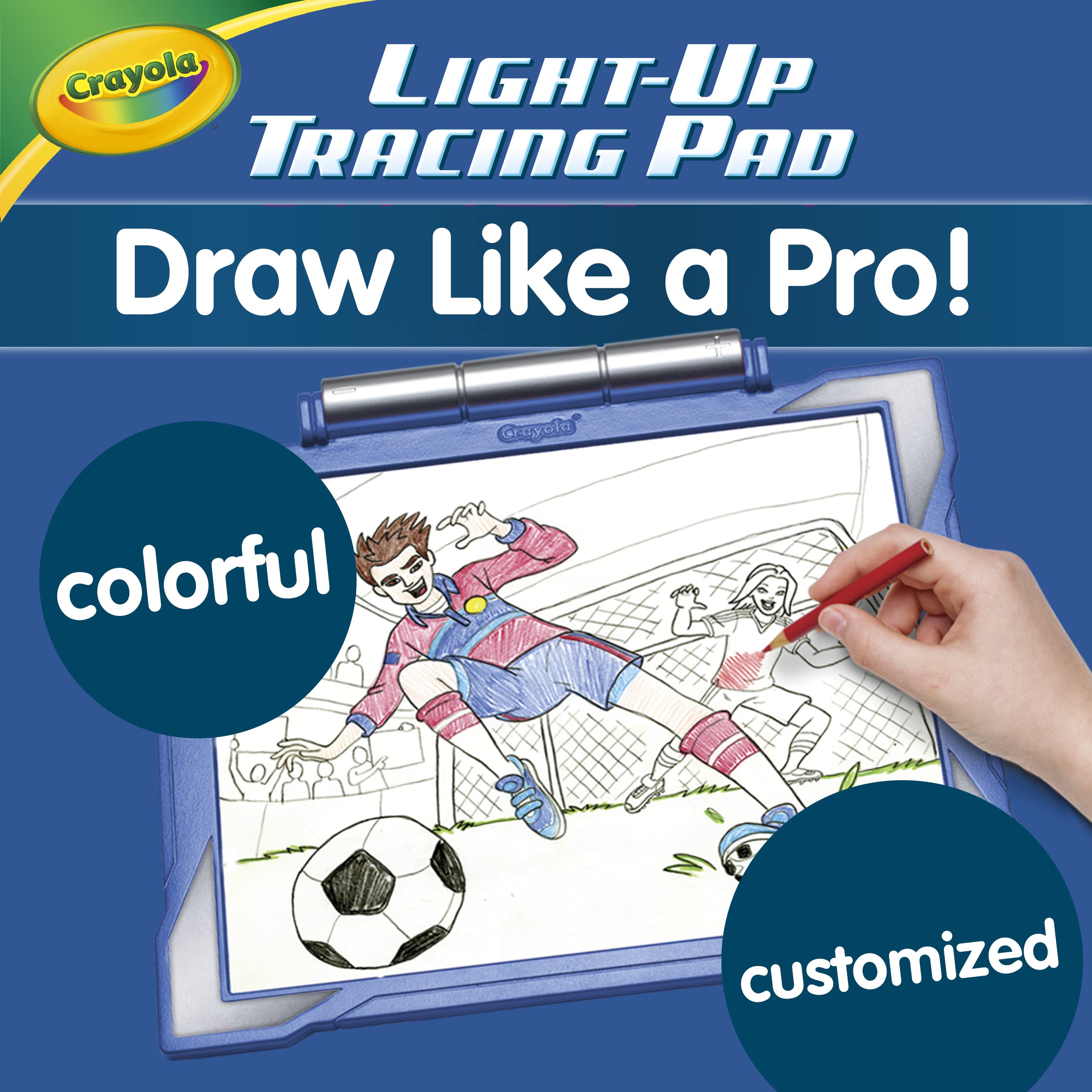 Crayola Light Up Tracing Pad - Blue, Drawing Projector for Kids, Kids Toys, Tracing Light Box, Gift for Boys and Girls, Ages 6+.
