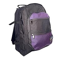 TouCom Laptop Computer Backpack - Made in USA - Black/Purple