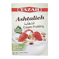 Tazah Lebanese Ashta Ashtalieh Cream Pudding with Orange Blossom - No Artificial Colors -7 oz (200g)