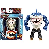 Mattel Street Sharks Ripster Action Figure Toy, 90s TV Half-Man Half-Shark Hero, 6-Inch Articulated Toy, Bite & Power Punch Motions, Real-Like Skin