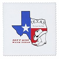 3dRose qs_52342_3 Do Not Mess with Texas Quilt Square, 8 by 8-Inch