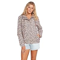 Volcom Women's Enemy Stone Hooded Zip Front Windbreaker Jacket (Regular & Plus Size)