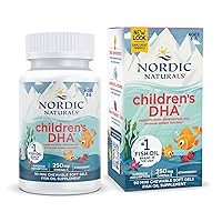 Nordic Naturals Children’s DHA, Strawberry - 90 Mini Chewable Soft Gels for Kids - 250 mg Omega-3 with EPA & DHA - Brain Development & Function - Non-GMO - 22 Servings