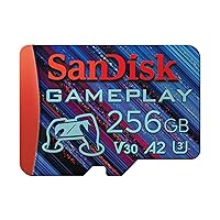 SanDisk 256GB Gameplay microSD Memory Card for Mobile Gaming - Up to 190MB/s, for Handheld Console Gaming - SDSQXAV-256G-GN6XN