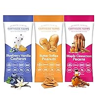 Earthside Farms Keto Nuts - Healthy Trail Mix, 6-Pack Candied Nuts Individual Packs - Candied Pecans, Toffee Peanuts, Flavored Cashews Snack Mix Variety, Healthy Snacks for Adults