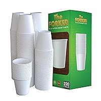 200 Pack 6oz White Disposable Paper Cups For Hot/cold Beverage - Disposable and Recyclable White Paper Cups for Office, Party and Kitchen Use