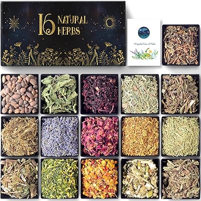 Dried Herbs Witchcraft Supplies, 22 Natural Witch Herbs for Spells with  Magical Uses, Wiccan Supplies and