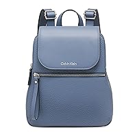 Calvin Klein Reyna Novelty Key Item Flap Backpack, Flint Stone Blue