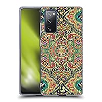 Head Case Designs Green Intricate Paisley Soft Gel Case and Matching Wallpaper Compatible with Samsung Galaxy S20 FE / 5G