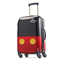 American Tourister Disney Hardside Luggage with Spinner Wheels, Black,Red, Carry-On 21-Inch