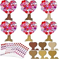 980 Pieces Valentines Love Heart Tree Craft for Kids Valentine’s Day Self-Adhesive DIY Heart-Shaped Stickers for Classroom Home School Activity Wedding Mother’s Day Decoration, 36 Sets