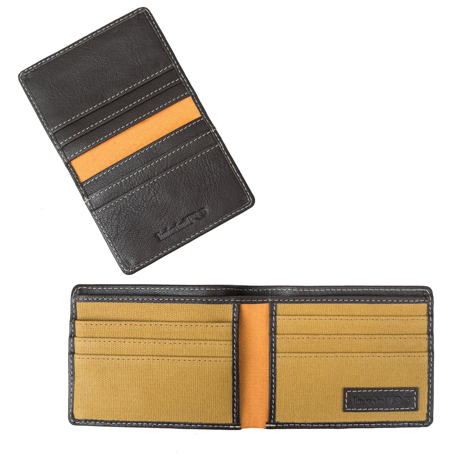 Timberland PRO Men's Leather RFID Wallet with Removable Flip Pocket Card Carrier