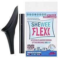 SHEWEE Flexi – The Original Female Urinal – Made in The UK – Reusable, Flexible & Portable Urination Device. Festival, Camping, Car, Hiking Essentials for Women. Stand to Pee Funnel W/Extension Pipe