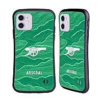 Head Case Designs Officially Licensed Arsenal FC Away Goalkeeper 2021/22 Crest Kit Hybrid Case Compatible with Apple iPhone 11
