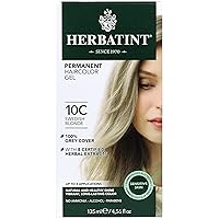 Herbatint Permanent Haircolor Gel, 10C Swedish Blonde, Alcohol Free, Vegan, 100% Grey Coverage - 4.56 oz