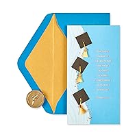 Papyrus Graduation Card, Money Holder (Grad Caps, Quote)
