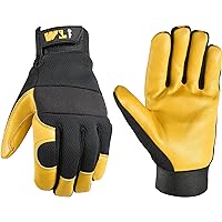 Wells Lamont Men's Leather Work Gloves, Grain Cowhide Hybrid, Large (3280L)
