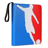 Cards Trainer Albums Football Card Holder Album Furado Football Cards Album Trading Cards Album 400 Pockets Collectible Card Album Waterproof Card Binder for Cards with Zipper and Handle Strap 