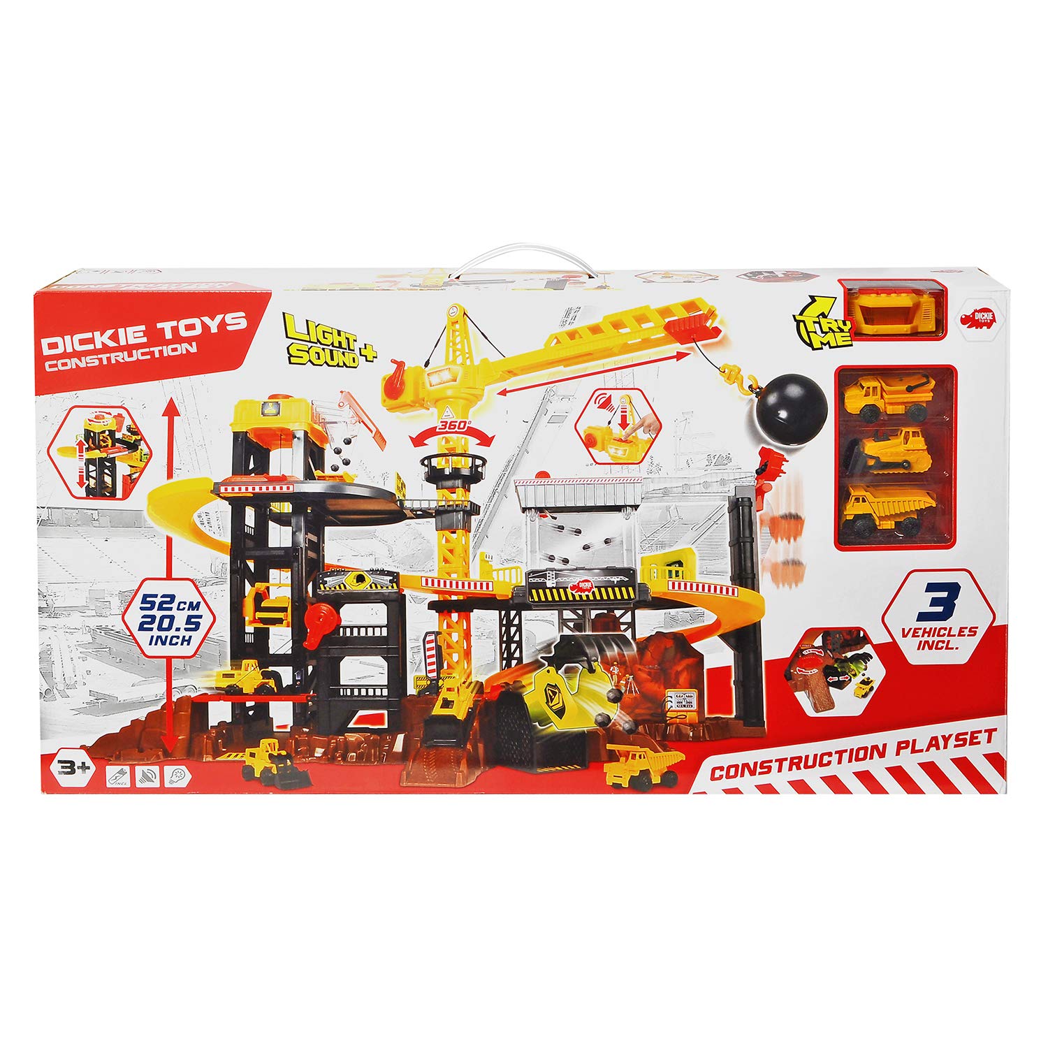 Dickie Toys - Construction Playset With 4 Die-Cast Cars