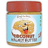 Crazy Go Nuts Walnut Butter - Coconut, 9 oz (1-Pack) - Healthy Snacks, Keto, Vegan, Low Carb, Gluten Free, Superfood - Natural, Non-GMO, ALA, Omega 3 Fatty Acids, Good Fats and Antioxidants