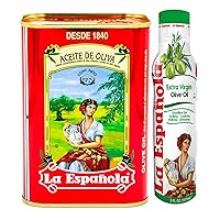 La Española 100% Pure Olive Oil, 24 Fl oz + La Espanola Extra Virgin Olive Oil Spray, 5 oz