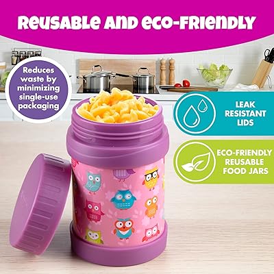 Bentology Stainless Steel Insulated Lunch 13 oz Jar for Kids