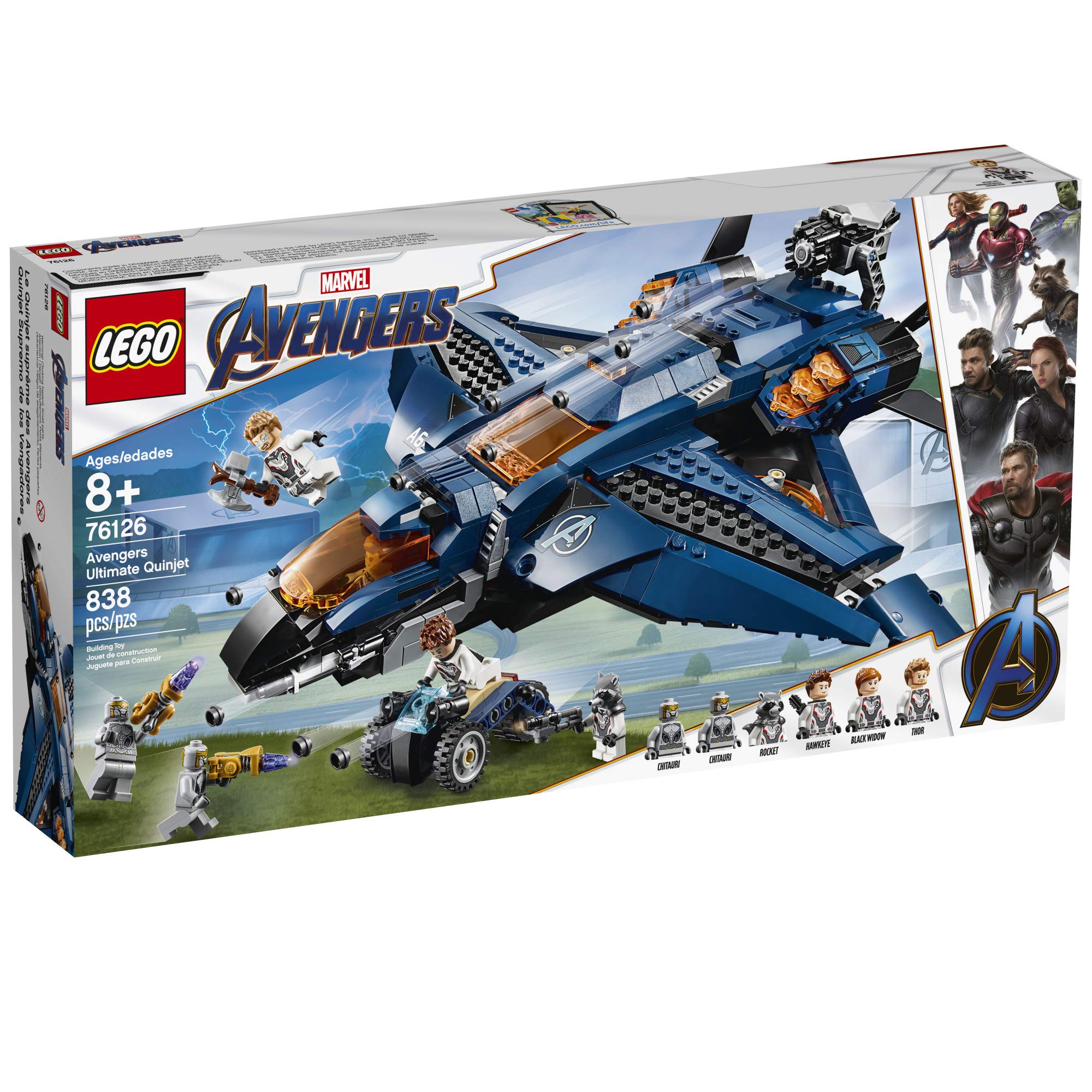 LEGO Marvel Avengers: Avengers Ultimate Quinjet 76126 Building Kit (838 Pieces)