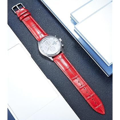 BINLUN Genuine Leather Replacement Watch Band Multicolor Waterproof for Men Women(12mm,14mm,16mm,17mm,18mm,19mm,20mm,21mm,22mm,23mm,24mm)